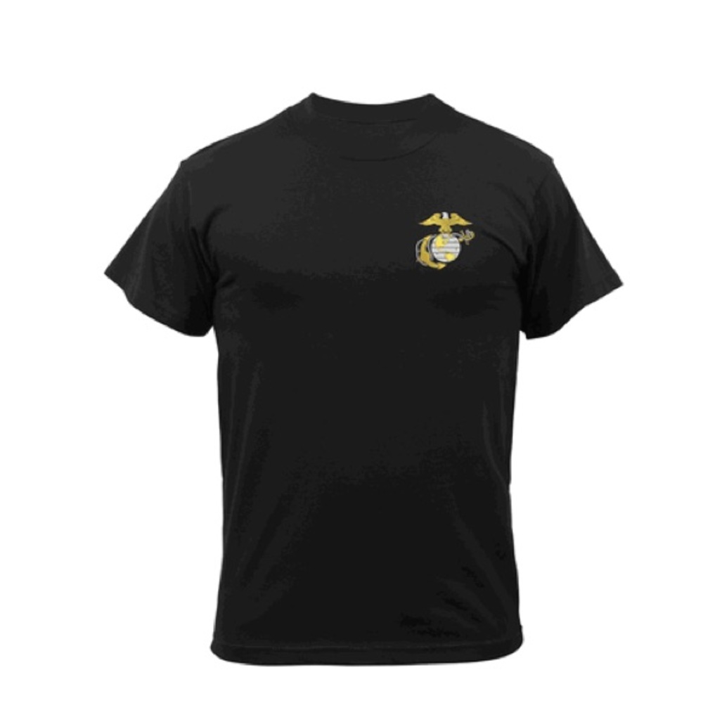 Unisex Rothco Globe & Anchor Black Logo T-Shirt Size Medium |A141